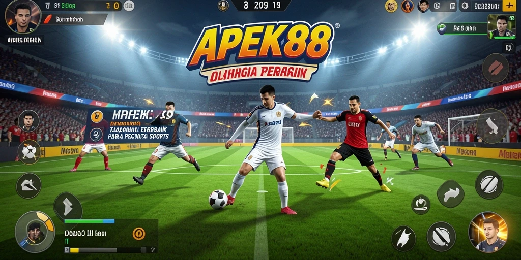 Tangkapan layar utama APEK88 dengan tampilan gameplay seru dari olahraga yang beragam.