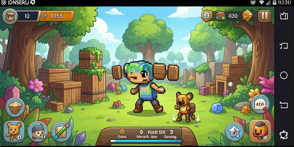 Screenshot utama IDNSERU menampilkan gameplay Puzzle yang menantang.
