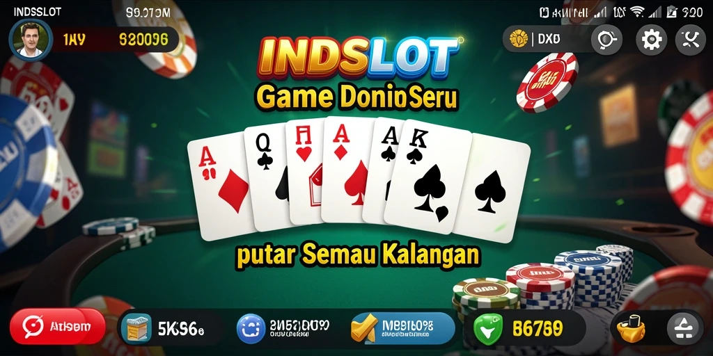 Tampilan seru permainan Domino di INDSLOT.