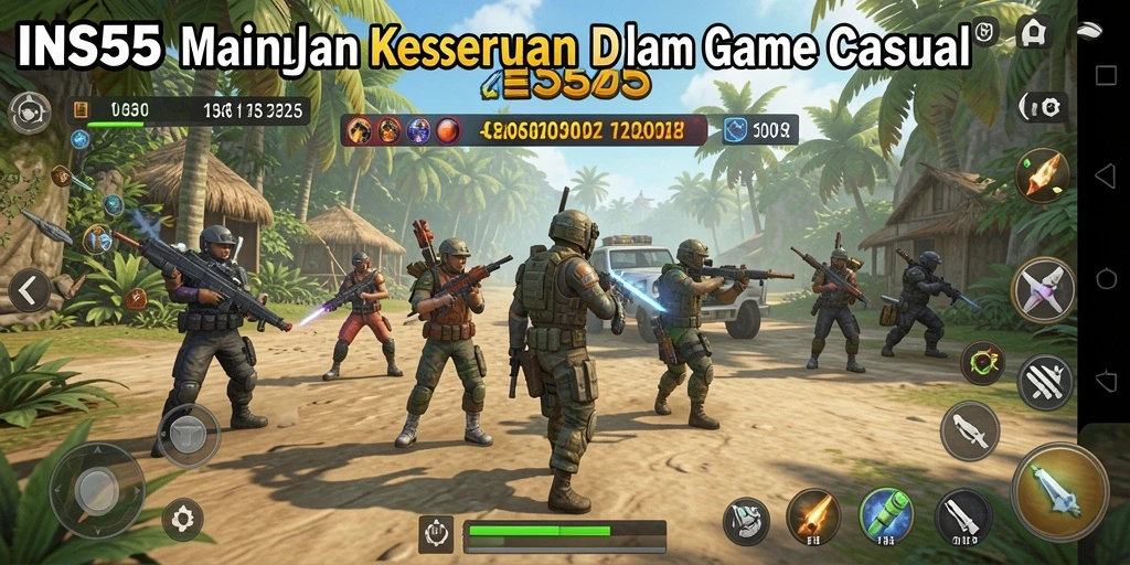 Screenshot utama INS55 menampilkan gameplay yang menyenangkan dan interaktif.
