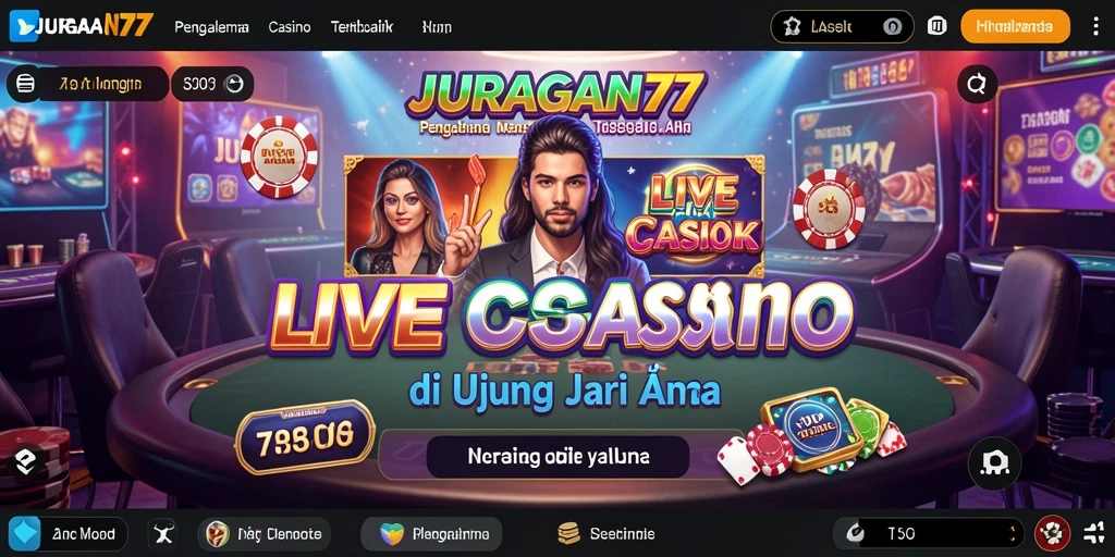 Tampilan gameplay JURAGAN77 yang menarik dengan dealer profesional.