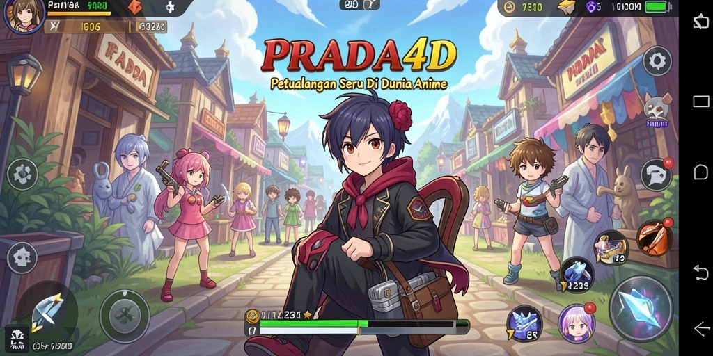 Screenshot gameplay PRADA4D menampilkan aksi seru dalam dunia Anime.