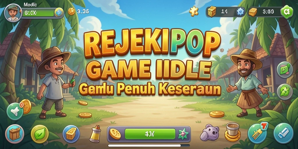 Tampilan gameplay REJEKIPOP yang menyenangkan dan penuh warna.