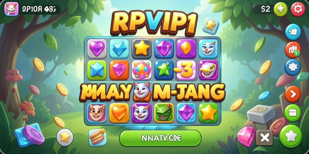 Tampilan gameplay RPVIP1 yang memperlihatkan keseruan cocokan Match-3.