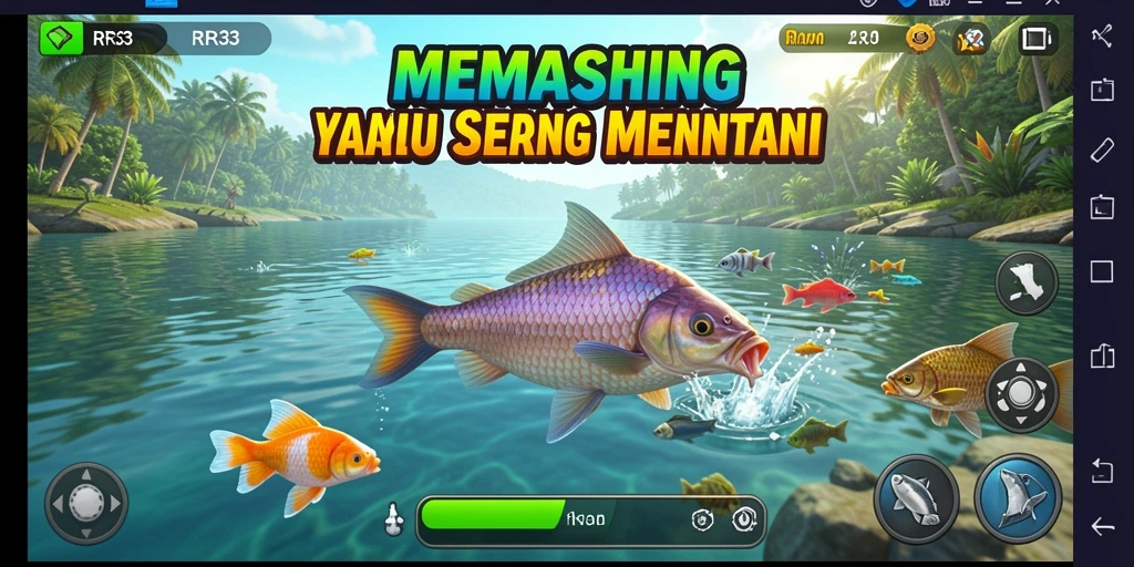 Tampilan gameplay RR33 dengan suasana memancing yang mendebarkan.