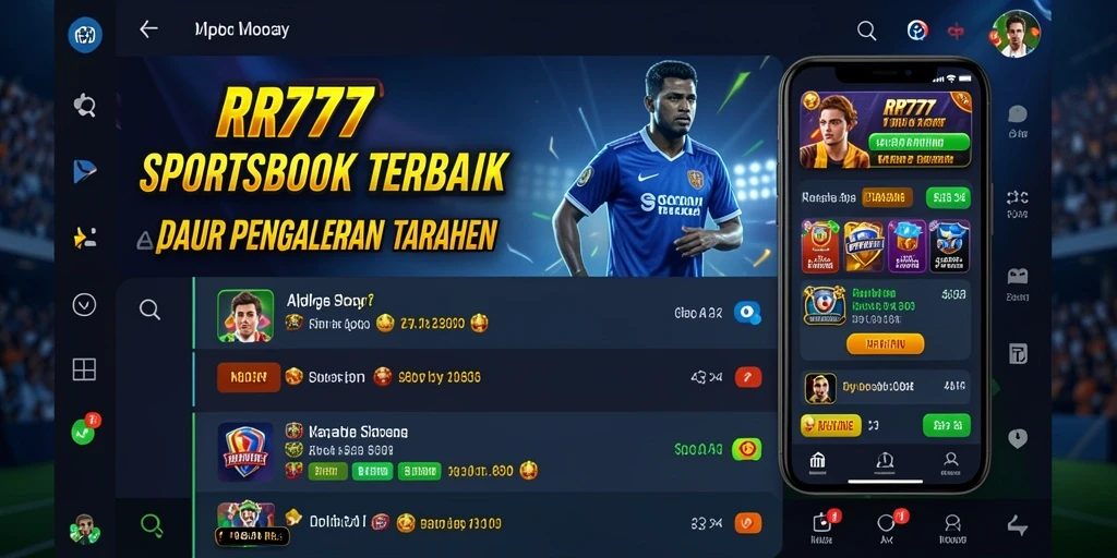 Tampilan screenshot utama RR777 menampilkan gameplay Sportsbook yang menarik.