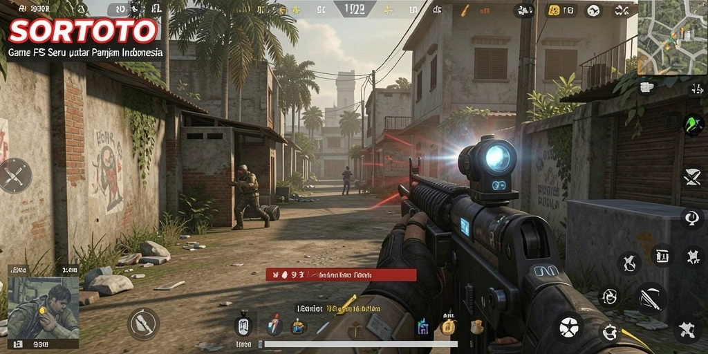 Tampilan menegangkan dari gameplay SORTOTO saat pertempuran sengit.