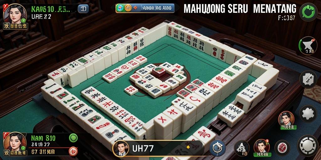 Tampilan gameplay UH77 dengan tantangan Mahjong yang menarik.